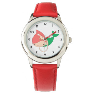 illusima Cotton Snoep Mermaid Red Kinder Watch Horloge