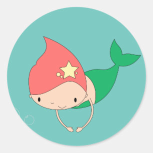 illusima Cotton Snoep Mermaid Ronde Sticker