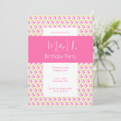 illusima Cupcake 1e verjaardagsfeestje Kaart (Staand voorkant)