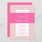 illusima Cupcake 1e verjaardagsfeestje Kaart (Voorkant / Achterkant)