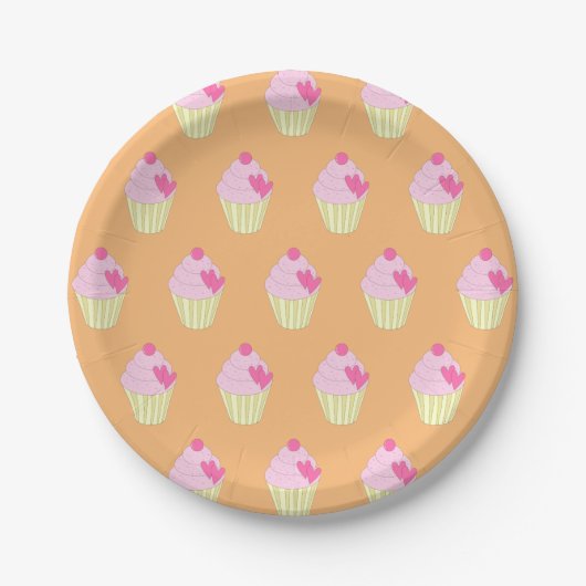 illusima Decorated Cupcakes Papieren Bordje (Voorkant)