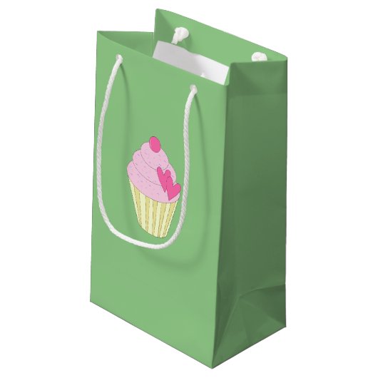 illusima Design Groen Klein Cadeauzakje (Achterkant Gekanteld)
