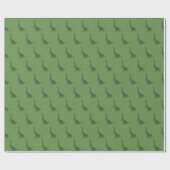 illusima Dinosaur Kerstmis Groen Cadeaupapier (Vlak)