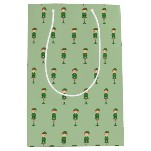 Illusima Elf Boy Kerstlicht Groen Medium Cadeauzakje (Voorkant)