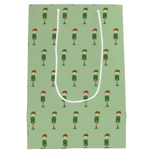 Illusima Elf Boy Kerstlicht Groen Medium Cadeauzakje (Achterkant)