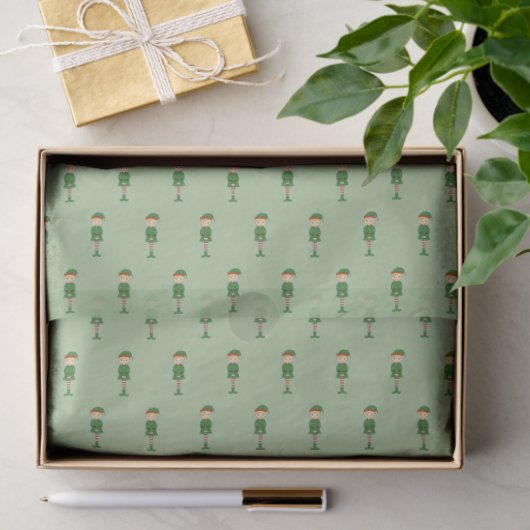 illusima Elf Jongen Kerstlicht Groen Tissuepapier (Geschenk)