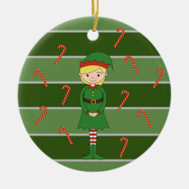 illusima Elf Meisje Kerstmis Special Keramisch Ornament