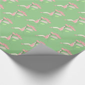 illusima Fairy under Flower Green Wrapping Paper Cadeaupapier (Hoek)