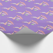 illusima fee onder bloem Paarse inpakpapier (Hoek)