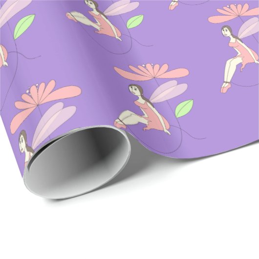 illusima fee onder bloem Paarse inpakpapier (Rol Hoek)