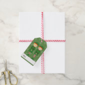 illusima Girl en Boy Elf-kerstsnowflakes Cadeaulabel (Met Touw)