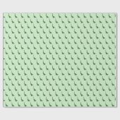 illusima Groene Dinosaurus Kerstgroen Cadeaupapier (Vlak)