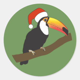 illusima Kerst Tukan Ronde Sticker
