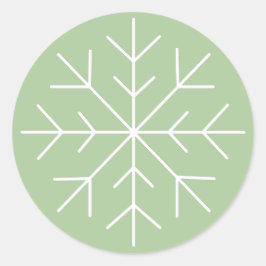 illusima Kerstmis Winter Wonderland Sneeuwvlokken Ronde Sticker