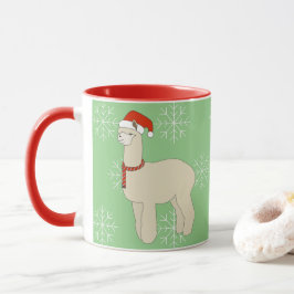 illusima Lama Kerst Sneeuwvlokken Mok