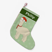 illusima Llama Kerstmis Snowflakes Kleine Kerstsok (Voorkant (Hangend))