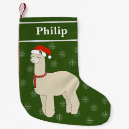 illusima Llama Kerstsneeuwvlokken Groen Kleine Kerstsok