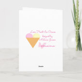 illusima Love Heart Ice-Cream Green Birthday Kaart (Achterkant)