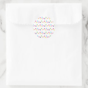 illusima Magische Regenboog Sterren Feest Ronde Sticker