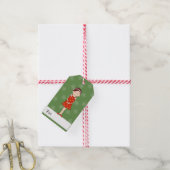 illusima Meisje Kerstsneeuwvlokken Cadeaulabel (Met Touw)
