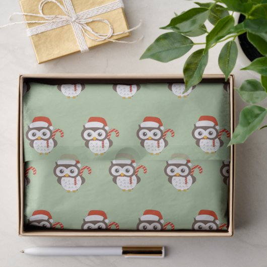 illusima meneer uil kerst lichtgroen tissuepapier (Geschenk)