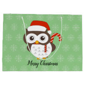 illusima Owl Kerstmis Snowflake Light Green Groot Cadeauzakje (Achterkant)