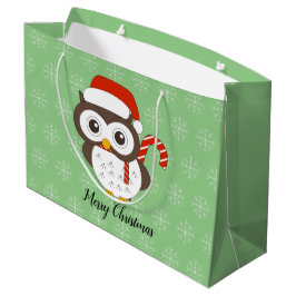 illusima Owl Kerstmis Snowflake Light Green Groot Cadeauzakje