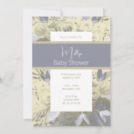 illusima Paarse aquarel Florals Baby shower Kaart