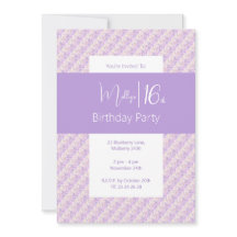 illusima Paarse Bloemen Tiener 16e Verjaardag