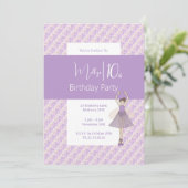 illusima Paarse Bloemenfee 10e Verjaardag Kaart (Staand voorkant)