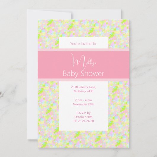 illusima Paint Splatter-Baby shower Kaart (Voorkant)