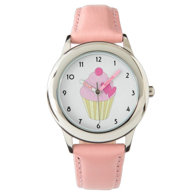 illusima Pink Hearts Kinder Watch Horloge (Voorkant)