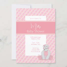 illusima Pink Tones Floral Baby shower Kaart