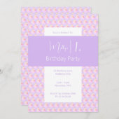 illusima Regenboog Cupcake Licht Paarse 1e Verjaar Kaart (Voorkant / Achterkant)