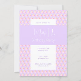 illusima Regenboog Cupcake Paarse 1e Verjaardagsfe Kaart