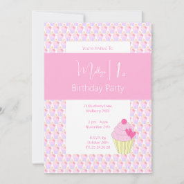 illusima Regenboog Cupcakes 1e Verjaardagsfeest Kaart