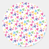 illusima Regenboog Driehoek Feestje Ronde Sticker (Voorkant)