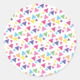illusima Regenboog Driehoek Feestje Ronde Sticker