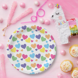 illusima Regenboog Liefde Harten Feest Papieren Bordje