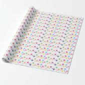 illusima Regenboog Sterren Feest Cadeaupapier (Uitgerold)