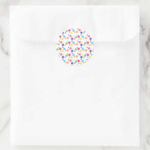 illusima Regenboog Vlekken en Stippen Feest Ronde Sticker