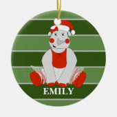 illusima Rhino - Gepersonaliseerde kerst Keramisch Ornament (Voorkant)