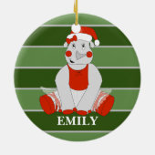 illusima Rhino - Gepersonaliseerde kerst Keramisch Ornament (Achterkant)