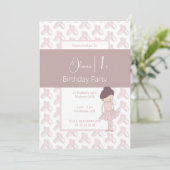 illusima Roze Ballerina Schoenen Patroon 1e Verjaa Kaart (Staand voorkant)