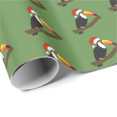 illusima Toekan Kerst Groen Cadeaupapier (Rol Hoek)