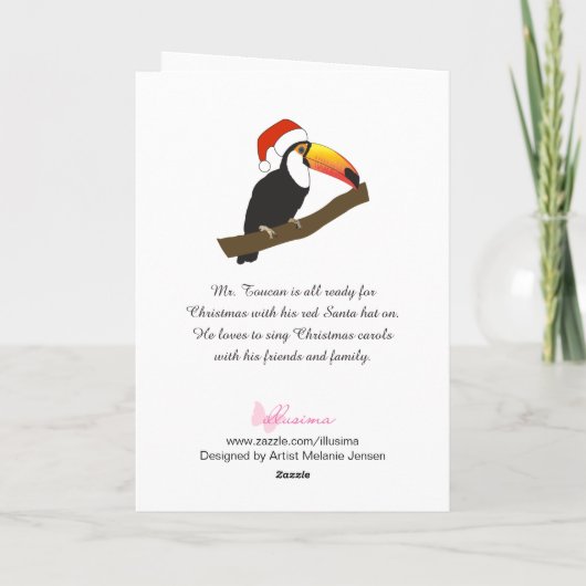 illusima Toekan Kerstsneeuwvlokken Kerstkaart Feestdagen Kaart (Achterkant)