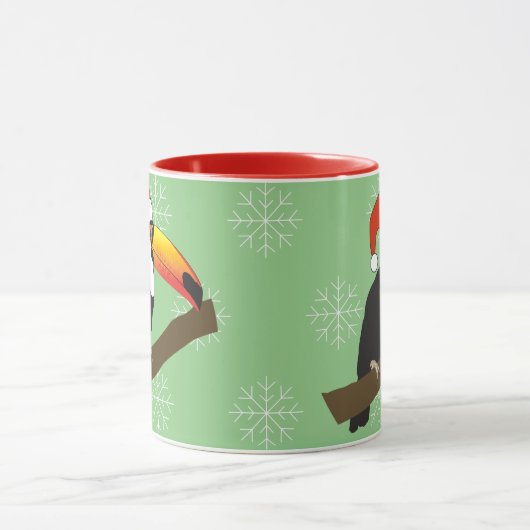illusima Toucan Christmas Snowflakes Mok (Midden)