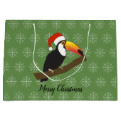 illusima Toucan Kerstmis Snowflake Green Groot Cadeauzakje (Voorkant)