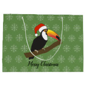 illusima Toucan Kerstmis Snowflake Green Groot Cadeauzakje (Achterkant)