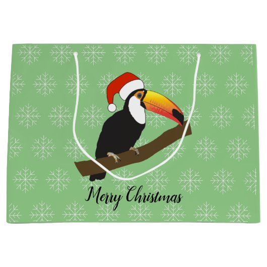 illusima Toucan kerstsnowflake Light Green Groot Cadeauzakje (Voorkant)